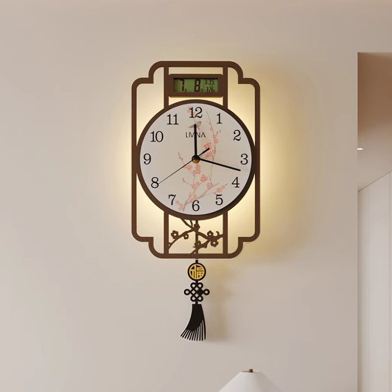 Interior Design Vintage Modern - Cyfrowe luksusowe zegary ścienne do salonu,
