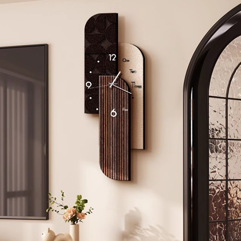 Interior Design Vintage Modern - Cichy Zegar Ścienny Drewniany Wnętrzny Vintage
