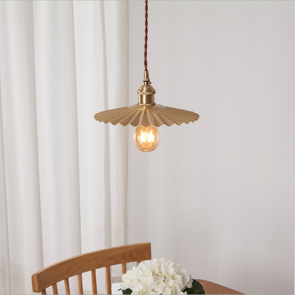 Interior Design Kitchen Modern - Japońska designerska lampa wisząca złota do