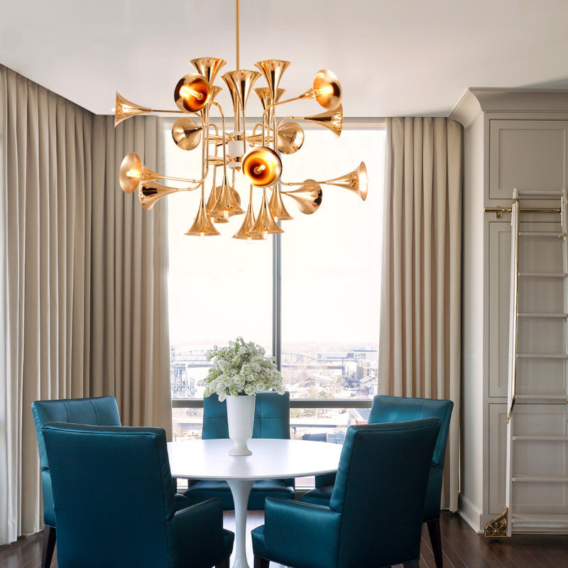 Nordycka lampa wisząca trąbka  – Interior Design Kitchen Modern recenzja i cena